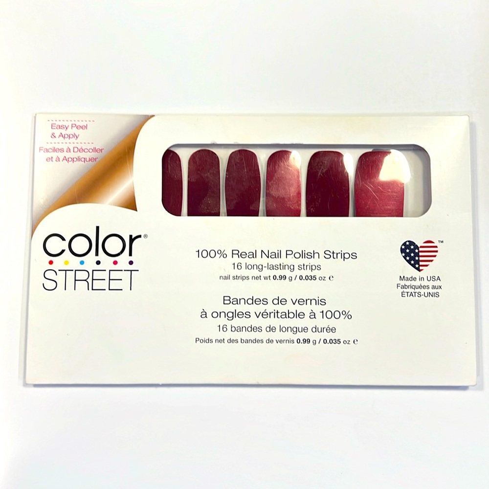 Color street Retired Venetian Velvet Real Nail Polish Strips, unopened